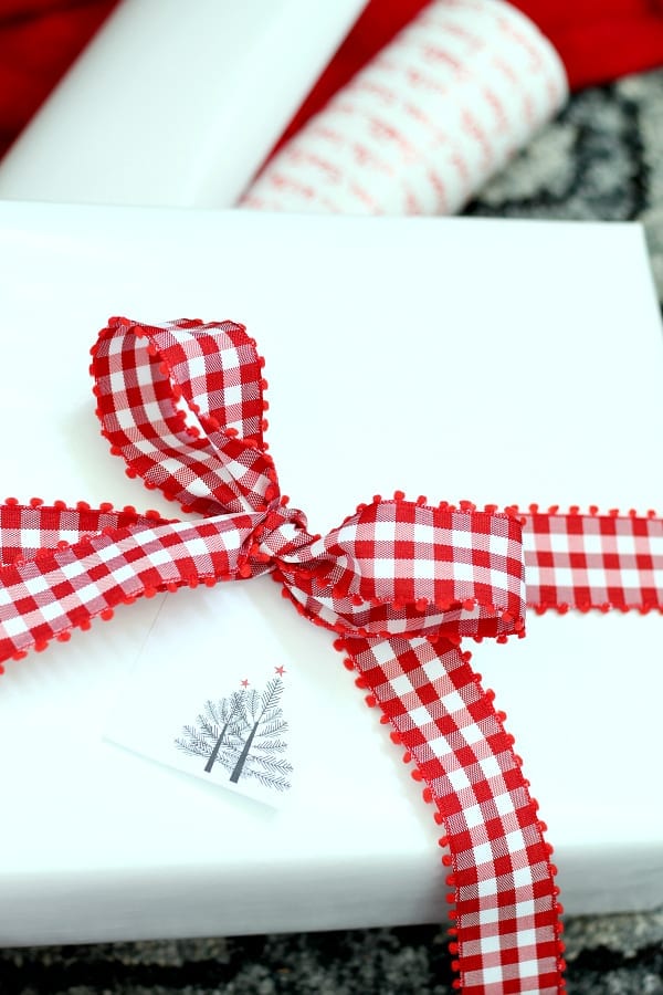 Christmas Simple Plaid Gift Wrap Wrapping Paper