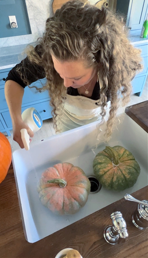 bleach on pumpkins