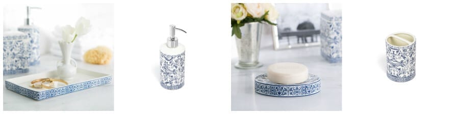 New accessories for your bathroom counters always help freshen up a space!