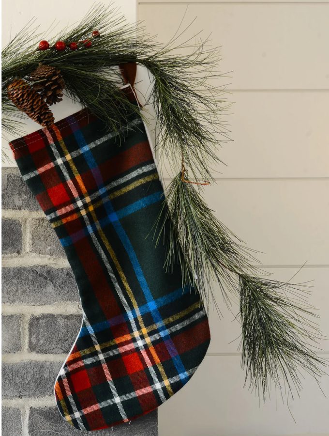 plaid stocking