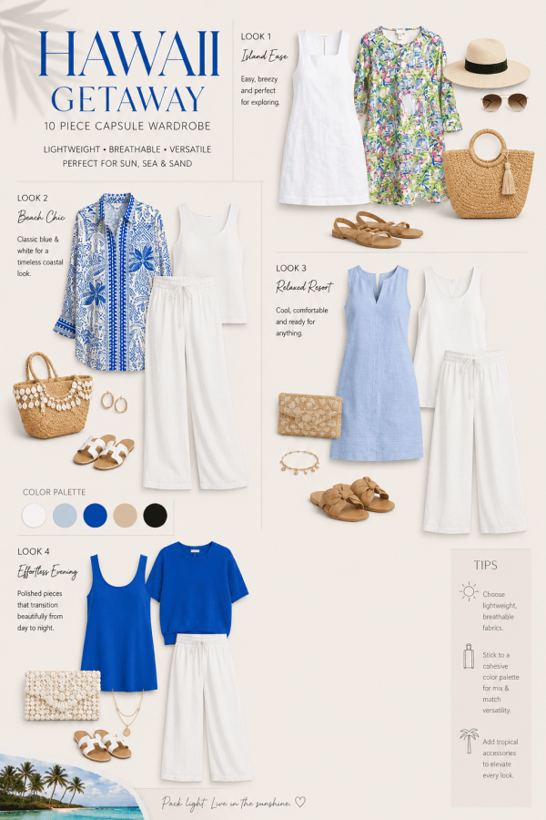 Hawaii Clothing Capsule wardrobe