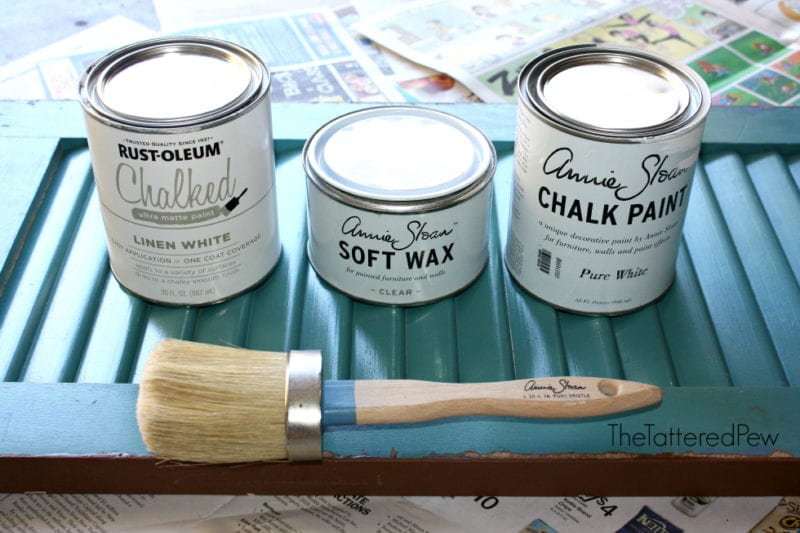 Supplies-paint, wax and brush.