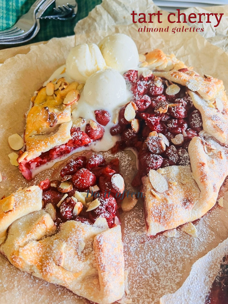 Welcome Home Saturday tatertots & jello :Cherry and Almond Galette