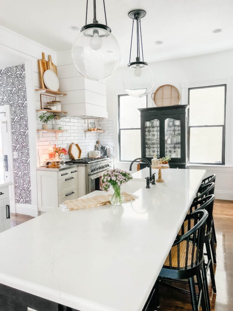 How to update a dated 90's kitchen on a budget.  Tatertots & Jello