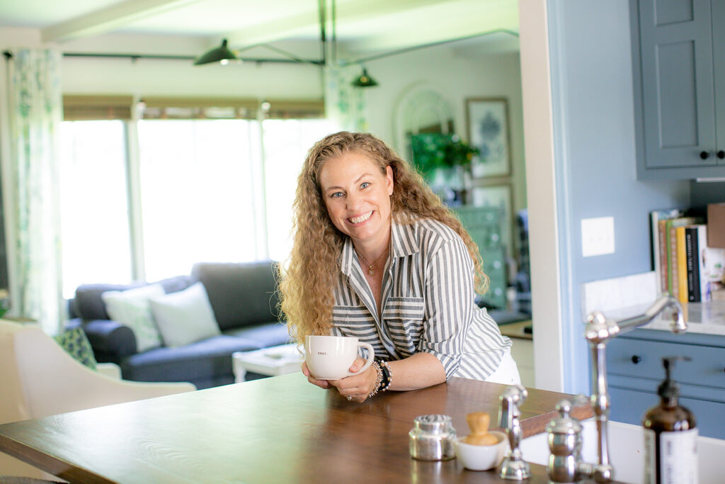 Kelly of The Tattered Pew in her Kitchen