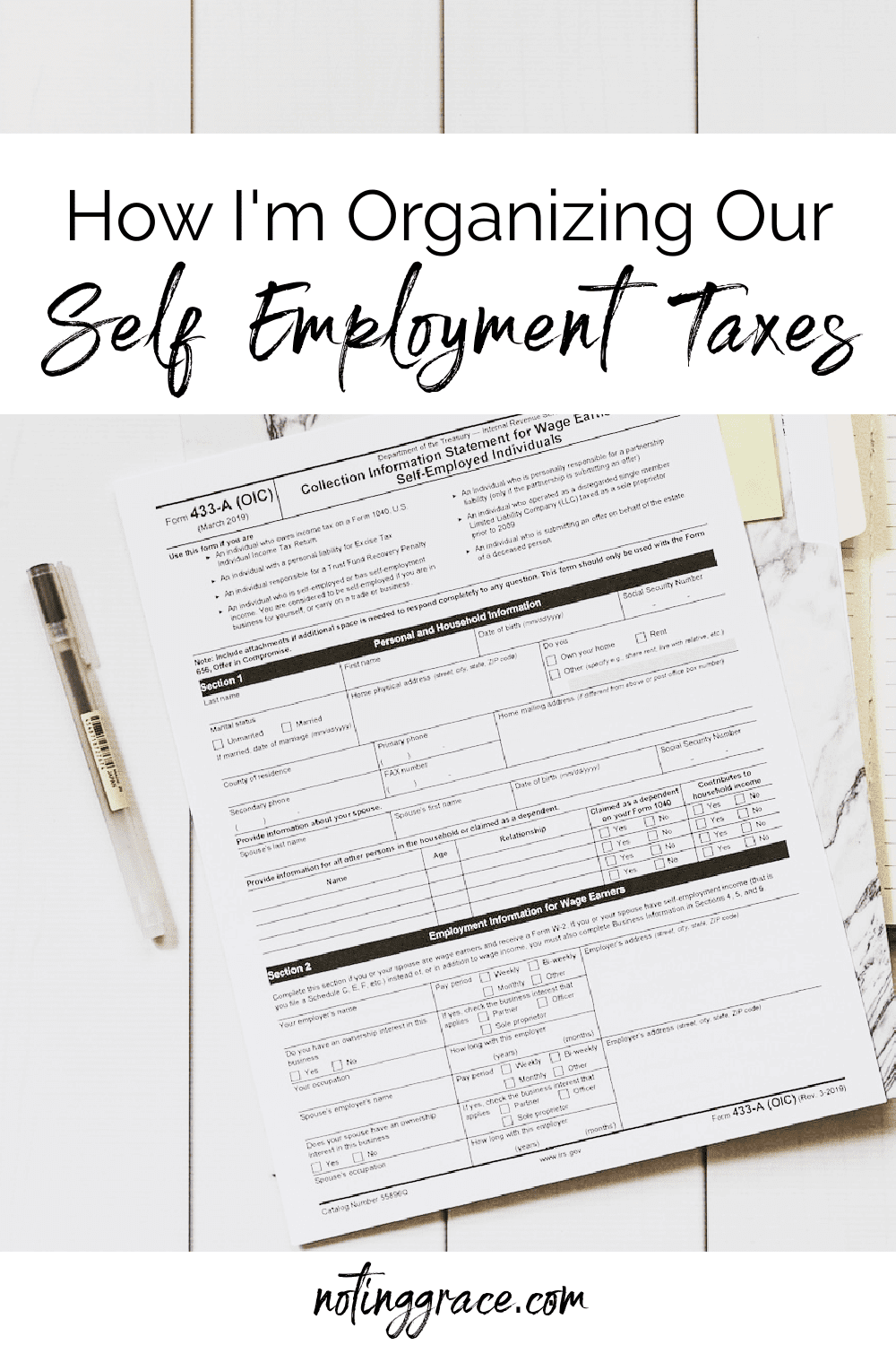 Welcome Home Saturday: self employment taxes