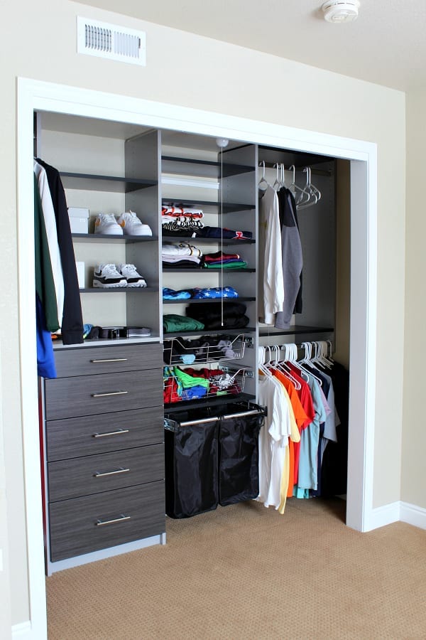 This built in closet is teen boy approved!