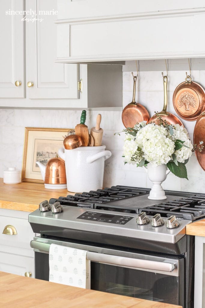 Welcome Home Sunday: Simple tension rod pot rack.