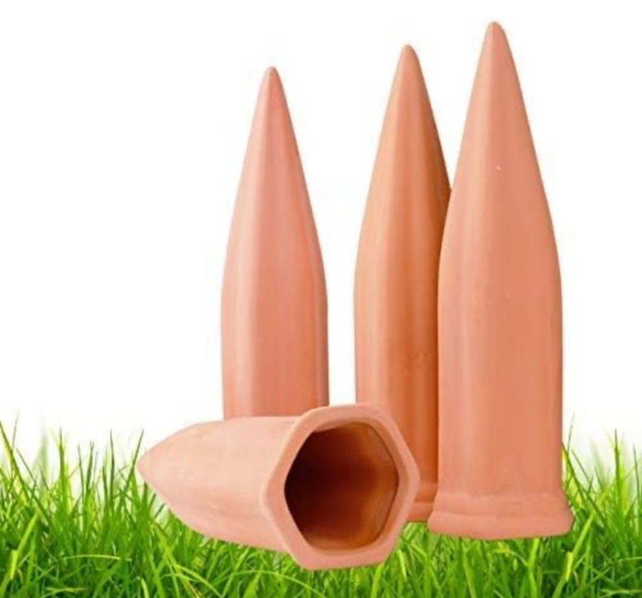 terracotta watering stakes