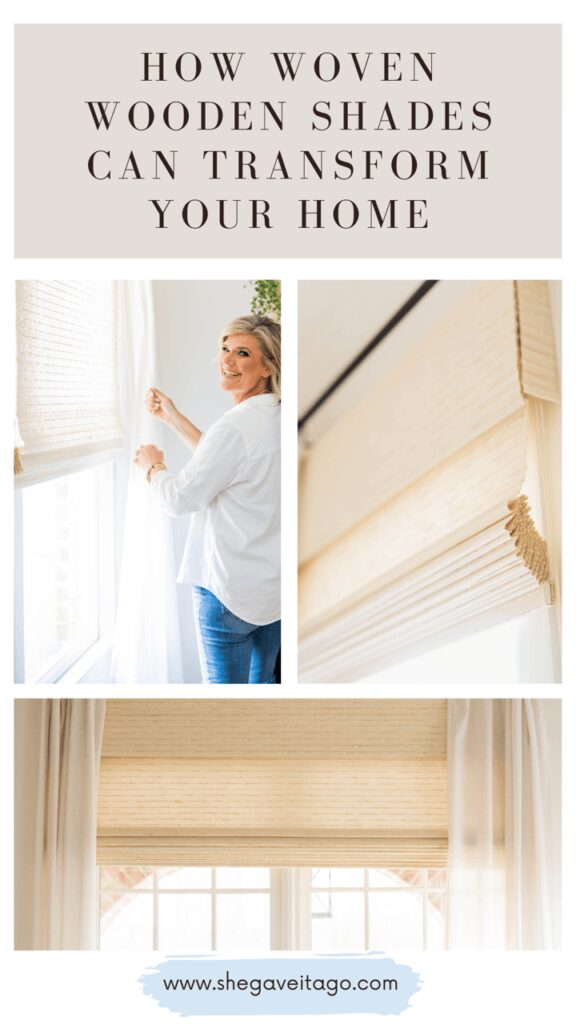 Woven Wooden Blinds and how they can change your home from Brendt of She Gave It a Go!
