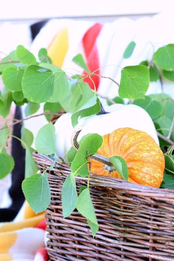 Vintage decor for your Fall porch.