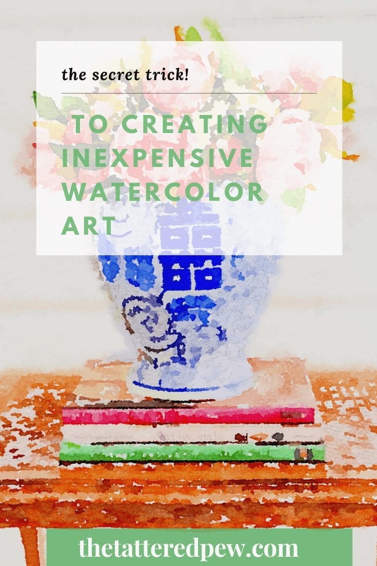Don't miss this quick and easy way to create inexpensive watercolor art for your home!