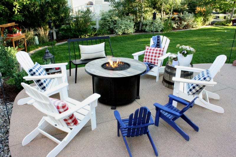 Affordable and stylish patio furniture with a coastal feel are arranged perfectly for Summer entertaining.