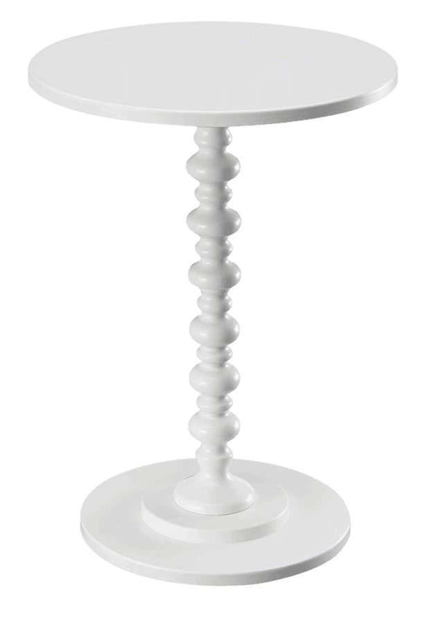 White spindle table