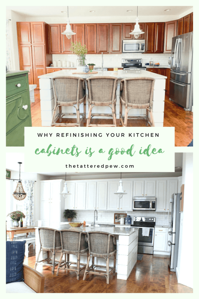 Kitchen Cabinet Refinishing Before & After