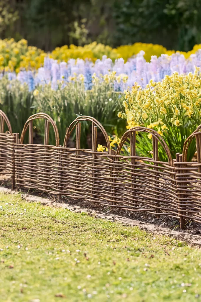 woven willow arch border fencing