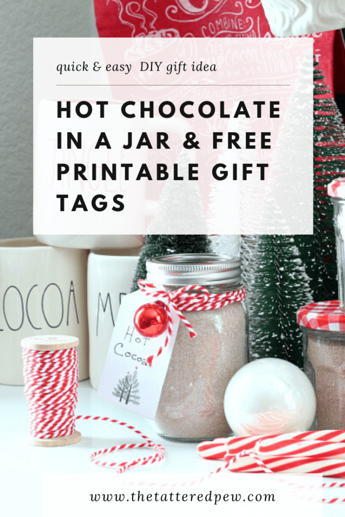 This quick and easy gift idea is one your friends and family will love! Hot chocolate recipe and printables included!