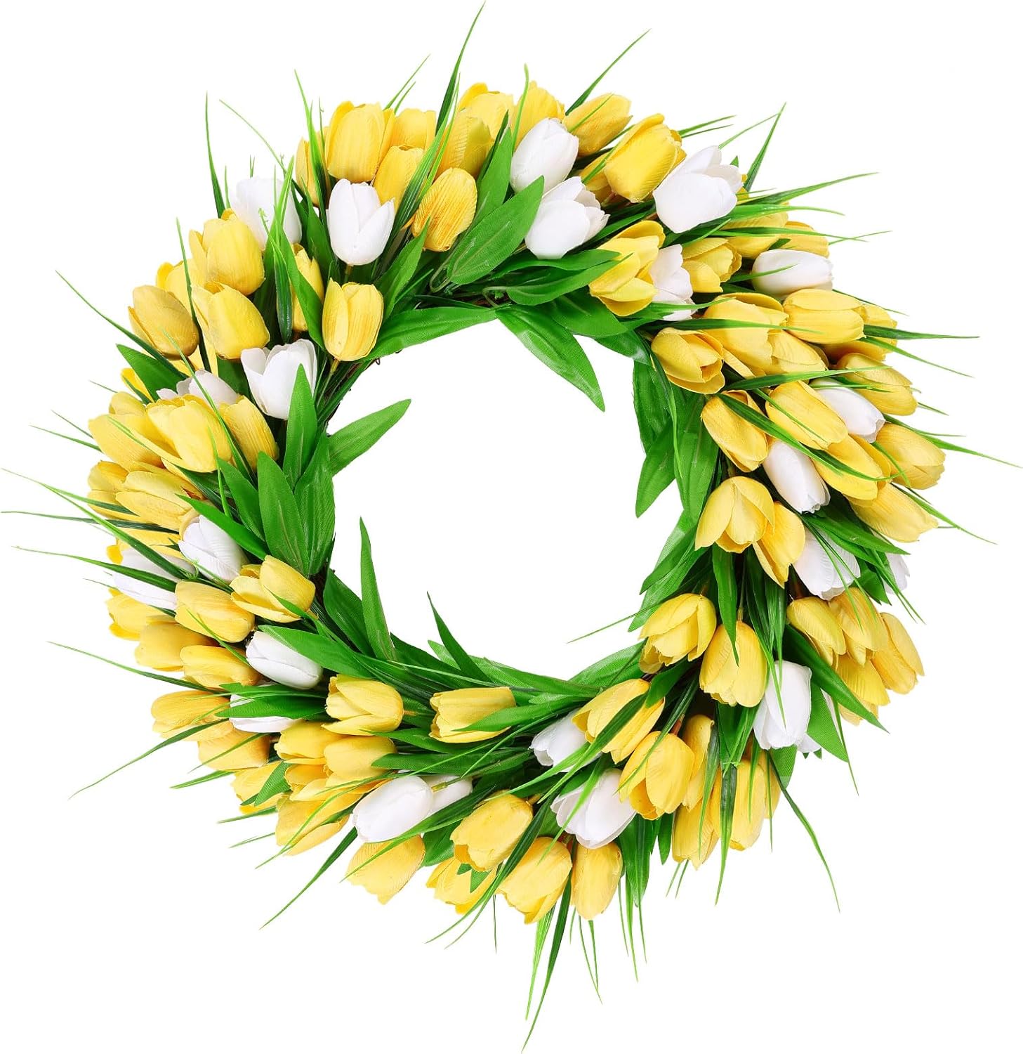 yellow tulip wreath