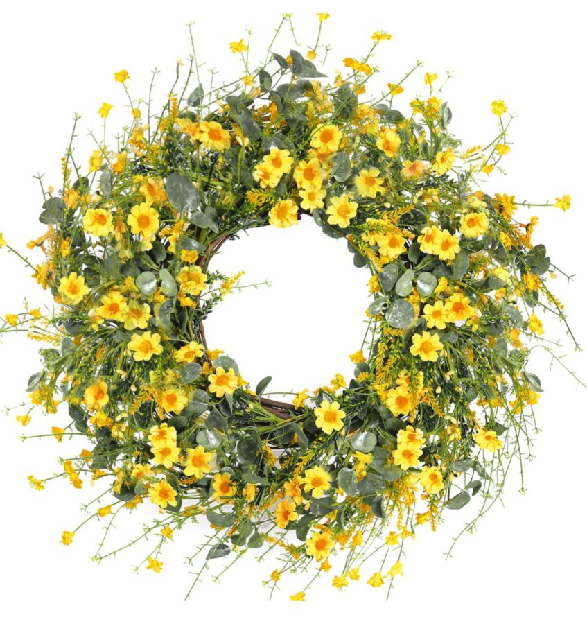 Yellow Daisy Wreath